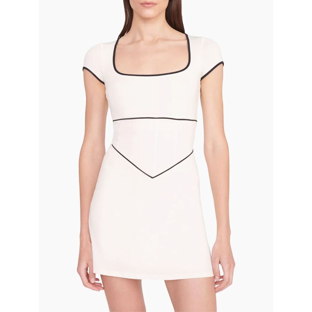 Staud Court Backspin Jersey Minidress Large $245